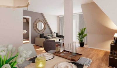 Kapitalanlage im Dachgeschoss mit Südbalkon, zwei Bädern und Promenadenzugang