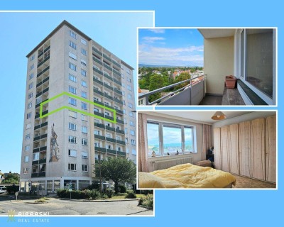 Fast wie ein Penthouse der 70er Jahre - großzügige Wohnung mit 4 Zimmern und drei Loggien - Garage inklusive