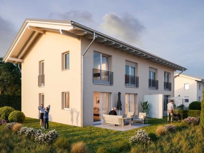 Doppelhaus vor den Toren Rosenheims -modern und energieeffizient