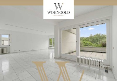 PROVISIONSFREI: Stilvolles Wohnen in Bestlage – helle Wohnung mit Terrasse & Grünblick