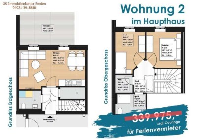 "Neuer Preis" Ferienwohnung "Gulfhof Rysum" im Schatten der Mühle „Wohnung Nr.2“ inkl. Mietgarantie