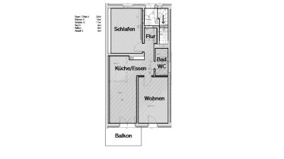 3-Zimmer Wohnung mit Balkon und Einbauküche in Vogtareuth