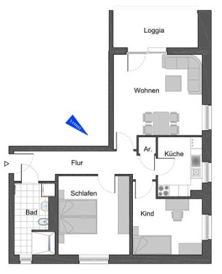 Early-Bird-Rabatt! 3-Zimmer-Wohnung im Sonnenkamp - 1. Grundmiete frei!