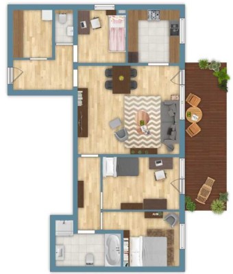 Ansprechende 3,5-Zimmer Wohnung mit Terrasse in Eberbach