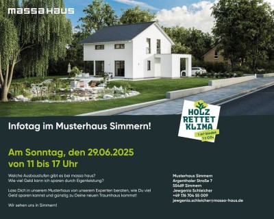Musterhausbesichtigung am 29.Juni von 11-17 Uhr