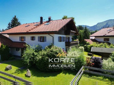 Hochgrat vor Augen: 
 2-Zimmer Ferienapartment mit Logenplatz
  in Steibis im Allgäu
