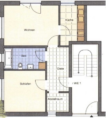 gemütliche 2-Zimmer Wohnung mit Terrasse in 15566 Schöneiche von Privat