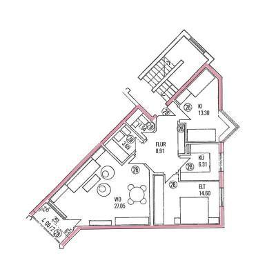 3 Zimmerwohnung mit Balkon