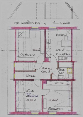 Großostheim - OT Wenigumstadt, 3 Zi. DG Whg.