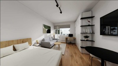 Neu möbliertes Studio mit großem Balkon in Nürnberg-Wöhrd
