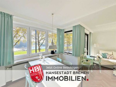 Osterdeich /  Helle 2-Zimmer-Wohnung mit Balkon und traumhaftem Weserblick