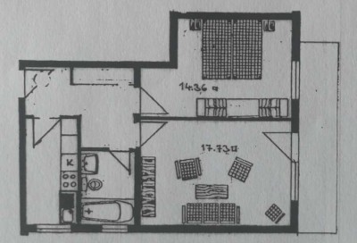 Gepflegte 2-Raum-Wohnung mit Balkon und Einbauküche in Bad Wörishofen Unterallgäu (Kreis)