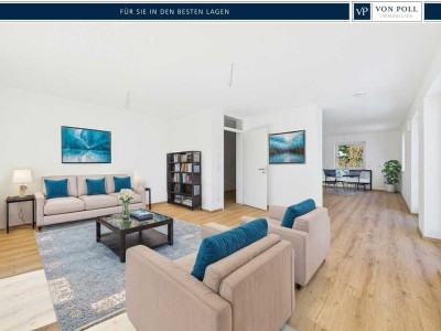 Licht, Luft & Luxus : Traumhafte 3-Zi.-Neubauwohnung mit Dachterrasse & Balkon - Erstbezug