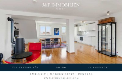Stilvoll, zentral, bezugsfrei: 2-Zimmer-Dachgeschosswohnung mit Stellplatz im Gallus!!