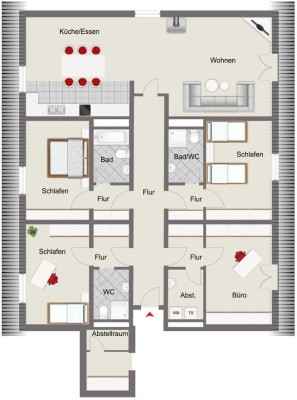Sonnige 5-Zimmer-Wohnung mit EBK und eigenem Garten in Laufen