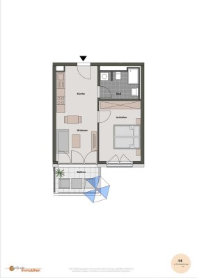 Schöne 2-Zimmer-Wohnung mit Balkon