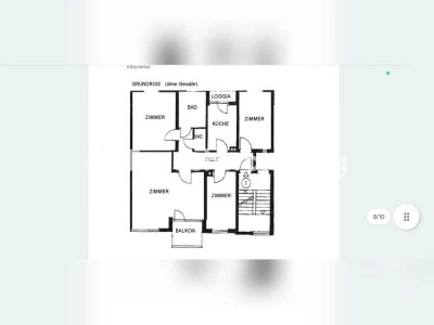 Tauschwohnung: Schöne, helle 4-Zimmerwohnung in KA Waldstadt BalkonundLoggia