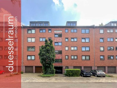 Golzheim: Lichtdurchflutete und effektiv aufgeteilte Familienwohnung + Balkon & Garten in Rheinnähe!
