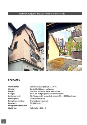 3,5-Zimmer-Wohnung am Marktplatz von Plochingen zu vermieten