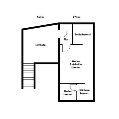 Gemütliche kleine Wohnung im grünen Hinterhof mit eigener Terrasse