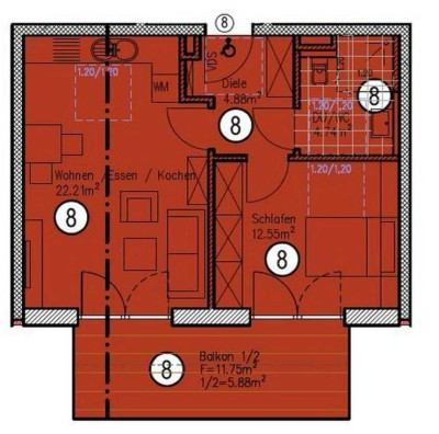 Exklusive 2-Zimmer-Wohnung mit gehobener Innenausstattung mit Balkon und EBK in Prien am Chiemsee