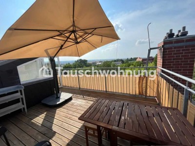 Tauschwohnung: Dachterrasse mit Blick über ganz Dresden