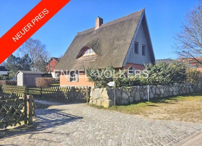 Reetdachhaus in Feldrandlage am Stettiner Haff