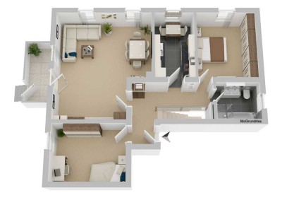 MAISONETTE WOHNUNG  MIT 2 EINGÄNGEN  AUF 2 ETAGEN / WOHNEN UND ARBEITEN, MEHRGENERATIONEN