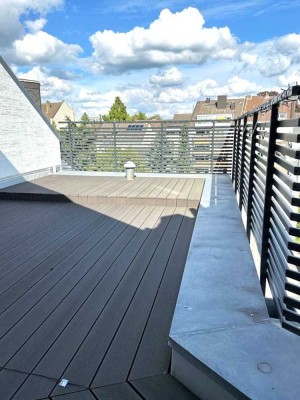Neubau Maisonettewohnung mit Dachterrasse und Fernblick und über die Dächer von Heerdt