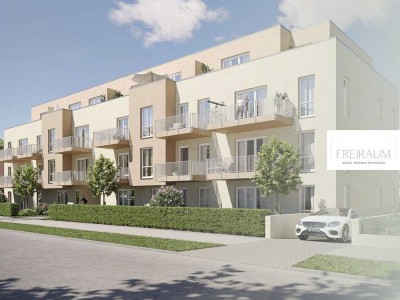 Hochwertige 2-Zimmer-Wohnung mit TERRASSE und EBK im Weißenseer Neubauquartier FREIRAUM
