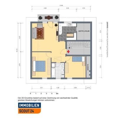 Schöne helle Dachgeschosswohnung im Zweifamilienhaus