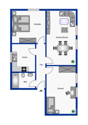 Top! Frisch modernisierte Dachgeschosswohnung im Norden