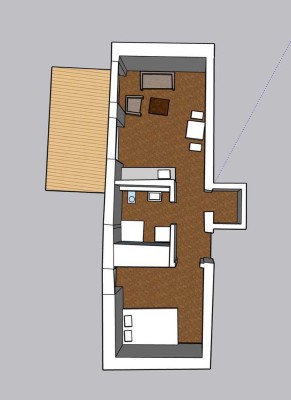 Singelappartment mit Einbauküche und windgeschützter Terrasse