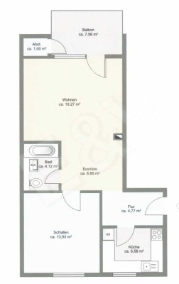 Gepflegte 2-Raum-Wohnung mit Balkon in Speyer