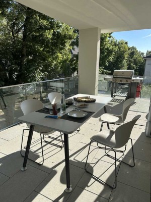 Moderne, sehr helle 2-Zimmer-Neubauwohnung mit Balkon & Tiefgaragenstellplatz – frei ab 01.08.