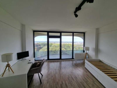 Möbliertes Apartment im Hotelturm (Strom inklusive)