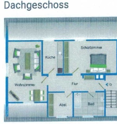Helle 2-Zimmer-Wohnung in Ingolstadt Nordost DG-li (W13)