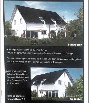 Gepflegte Doppelhaushälfte mit Garage in Trossingen provisionsfrei zu Verkaufen.