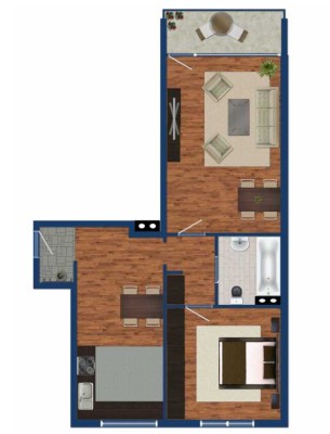 Möblierte 2.5-Zimmer-Wohnung in Pinneberg, in der Nähe der S3 Thesdorf