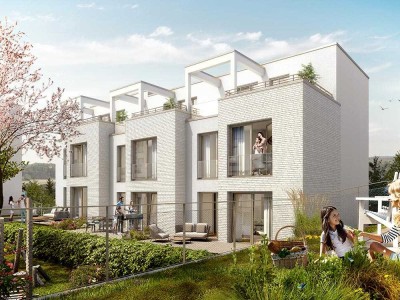 Neubau-Reiheneckhaus in Magstadt: Exklusiv mit Garten, Terrasse und Dachterrasse