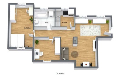 Straubing, 74m² 3-Zimmer DG-Wohnung inkl. Stellplatz