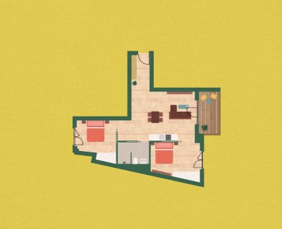 Gehobene 3-Zimmer Wohnung im 3. OG mit Balkon in Niederschönhausen