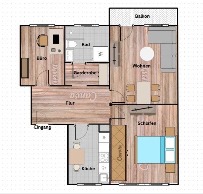 Ergeschosswohnung im Zentrum von Belm