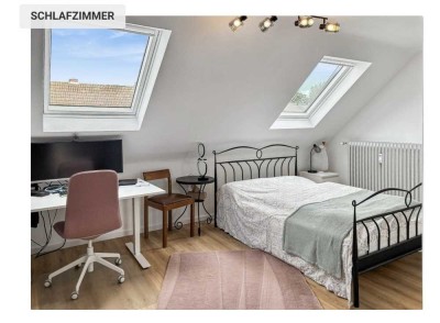 Helle 2-Zimmer Dachgeschosswohnung in Kerpen-Buir mit Balkon, ausgebauten Dachboden und Klimaanlage