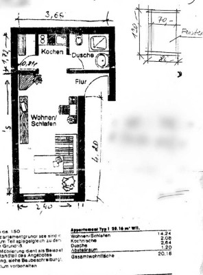 1-Zimmer Wohnung in gepflegter Wohnanlage