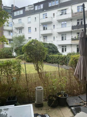 Moderne 1-Zimmerwohnung mit Gartenterrasse und Einbauküche im Herzen von Düsseldorf!