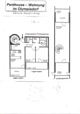 Olympiadorf: Großzügige, helle 3 1/2 Zi-Maisonette mit Fernbblick