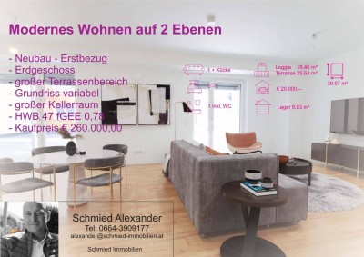 1 oder 2 Zimmer Neubauwohnung