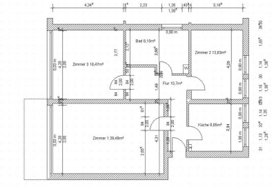 3-Zimmer-Hochparterre-Wohnung mit Balkon in München Sendling Westpark