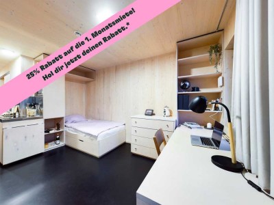 DIE ZIMMEREI | 25% auf die 1. Miete: Nachhaltiges Apartment ideal für Praktikant:innen | Bigger Bude